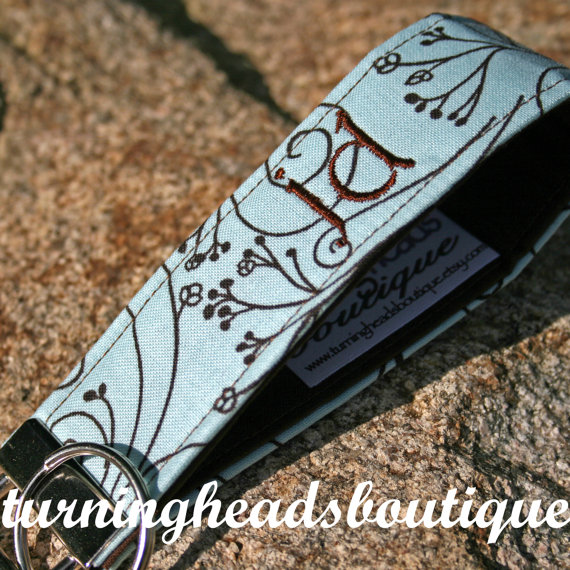 personalized monogrammed key fob